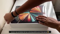 ipad pro 2021 unboxing (silver, 256GB, M1 chip, 12.9”) : setup   accessories   apple pencil 2 