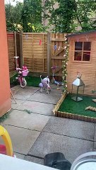 Emma Martin films rats running around her children's play equipment in her back garden in Salford