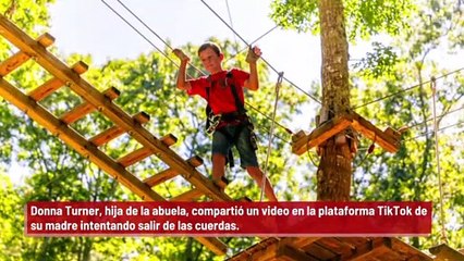 Una abuela se queda atrapada en un circuito de cuerdas