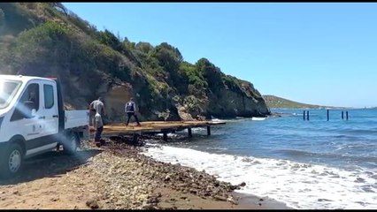 Bodrum Belediyesi Kaçak İskeleleri Kaldırmaya Devam Ediyor