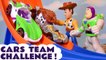 Pixar Cars Team Challenge with Toy Story Lightyear Cartoon For Kids and Children