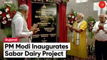 PM Narendra Modi Lays Foundation Stones Of Sabar Dairy Project In Gujarat