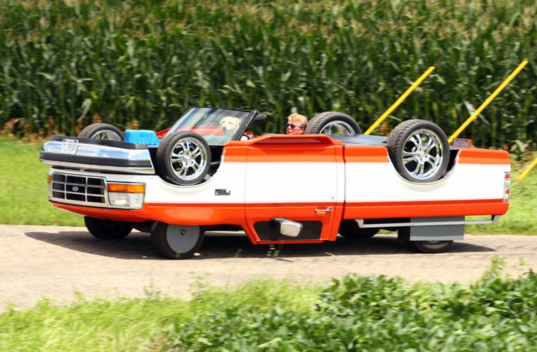 Mechanic Constructs Drivable "Upside Down Truck"