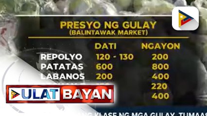 Presyo ng ilang klase ng gulay, tumaas