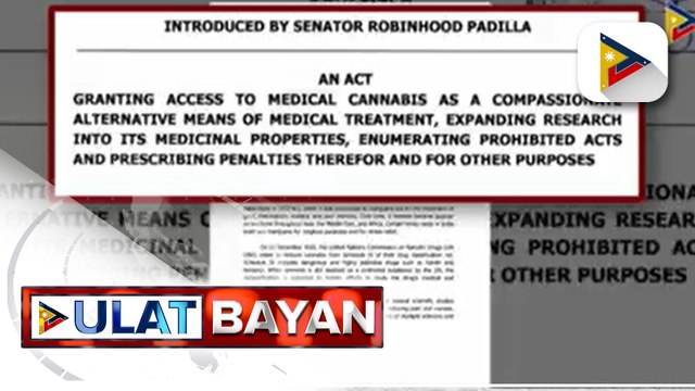 Sen. Padilla, naghain ng panukalang batas na naglalayong gawing ligal ang paggamit ng medical marijuana