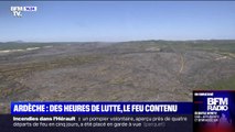 Ardèche: après des heures de lutte et 1200 hectares de forêt ravagés, le feu est désormais contenu