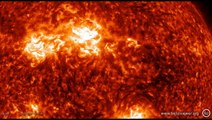 Enormous sunspot ablaze with activity in mesmerizing view