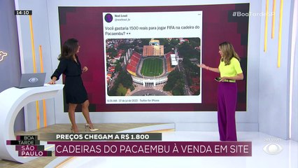 Cadeiras do Pacaembu à venda em site