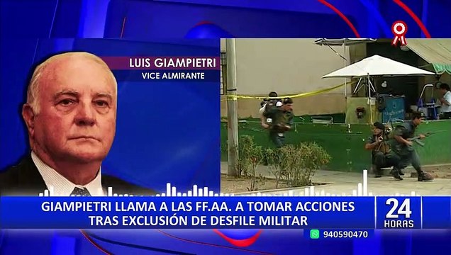 Giampietri llama a las FF.AA. tomar acciones tras exclusión de comandos Chavín de Huántar de desfile Militar