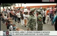 Más de 210 niños y jóvenes celebran natalicio del Libertador Simón Bolívar y del Cmdte. Hugo Chávez