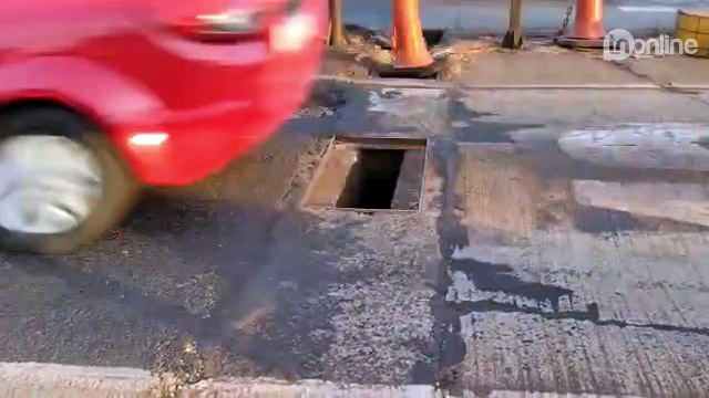 Vândalos retiram grades de escoamento de água no pedágio de Arapongas