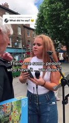 'Some people have it, you don't' - TikTok busker is moved to tears after passerby makes cruel comment