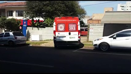 Com quadro de hipotensão, homem é socorrido pelo Samu na Rua Santa Catarina