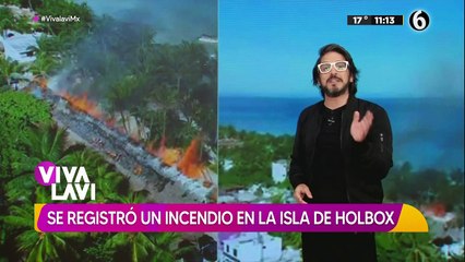 Se registra fuerte incendio en la Isla de Holbox; hotel resultó dañado