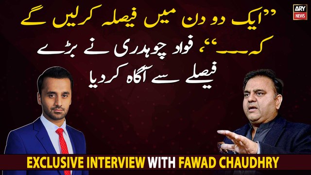 In next two days we decide to... , Fawad Chaudhry informs about PTI's next strategy