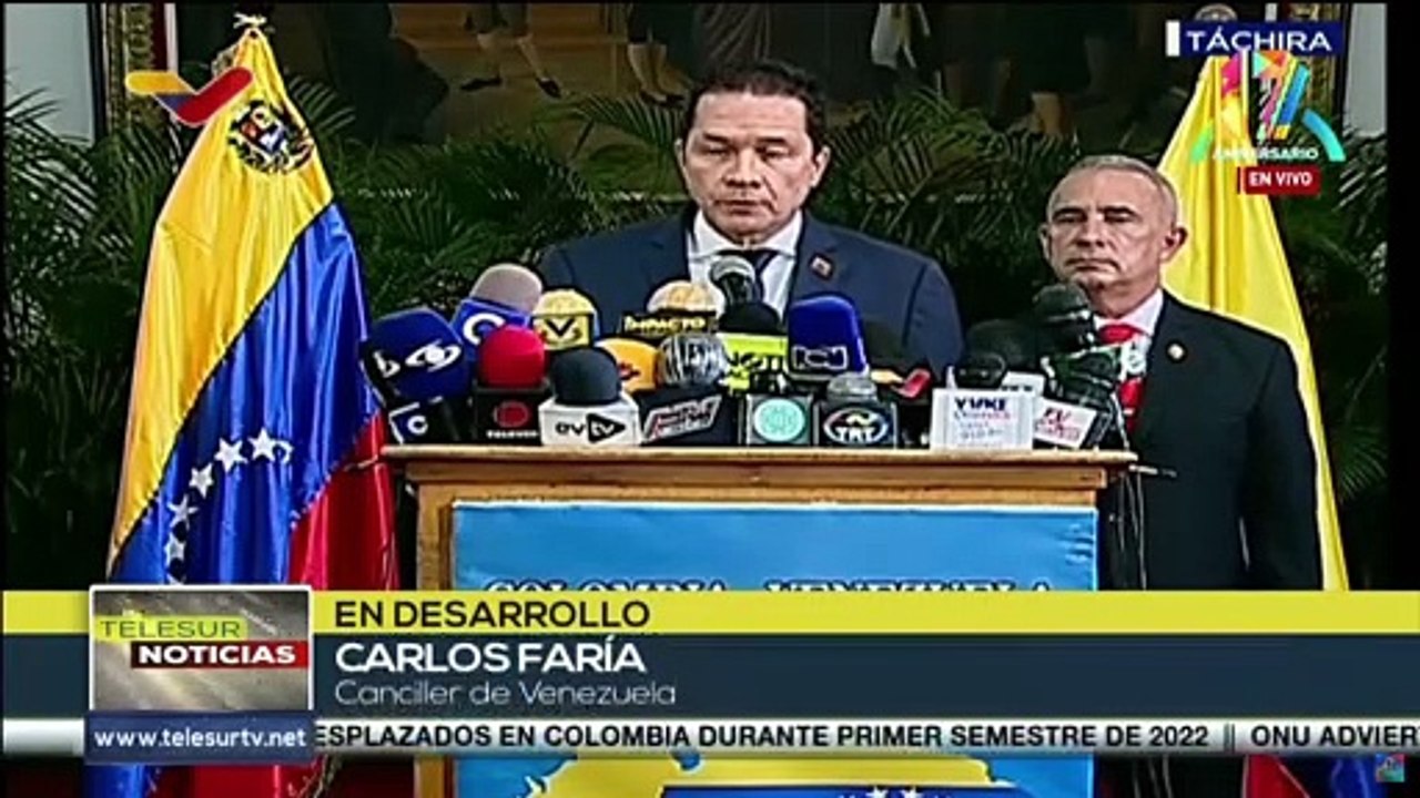 Canciller Carlos Faría afirma que se abre una nueva etapa entre Venezuela y Colombia