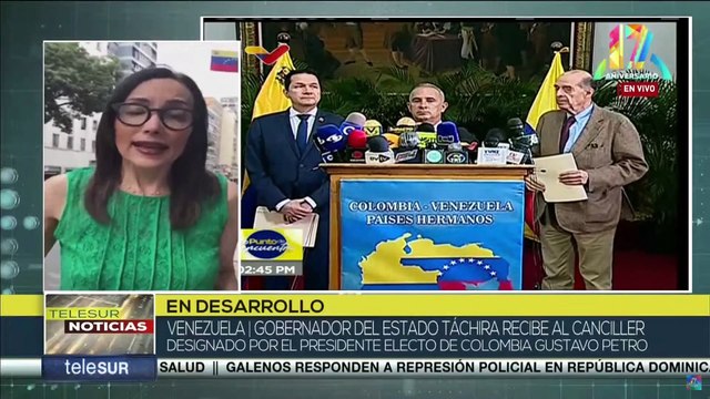 teleSUR Noticias 15:30 28-07: Canciller designado por Gustavo Petro visita estado de Venezuela