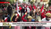 Manifestantes pretenden llegar a Palacio de Gobierno para exigir renuncia de Pedro Castillo