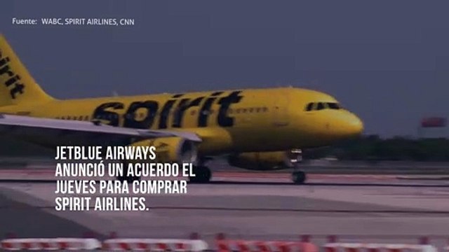 JetBlue anuncia acuerdo para comprar Spirit Airlines; si se aprueba, crearía la quinta aerolínea más grande de los EE. UU