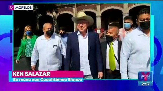 Ken Salazar se reúne con Cuauhtémoc Blanco, gobernador de Morelos