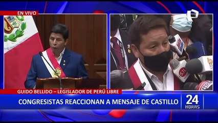 Bellido explica por qué Castillo omitió párrafo donde invocaba a los prófugos a entregarse