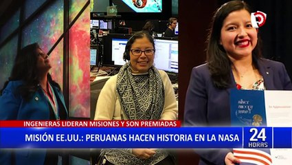 ¡Orgullo! Peruanas que lideran misiones de la NASA fueron premiadas
