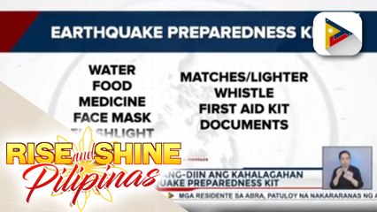 Download Video: Phivolcs, binigyang-diin ang kahalagahan ng earthquake preparedness kit; Pamahalaan, may available resources para turuan ang publiko ng first aid at survival skills