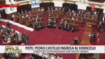 Castillo brindó mensaje a la Nación y se retiró del Congreso entre gritos y pedidos de renuncia