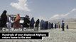 Hundreds of war displaced Afghans return home to the east