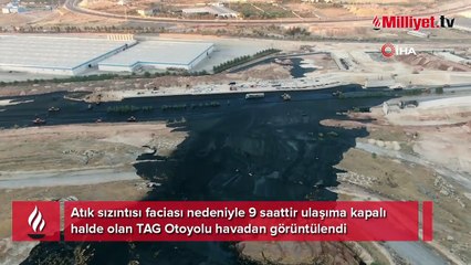 Gaziantep'te otoyol siyaha büründü! Devasa atık her yeri kapladı