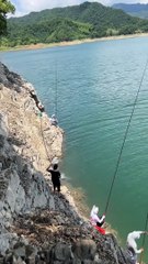 Fighting with the big fish