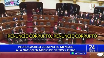 Download Video: Pedro Castillo: congresistas le dieron la espalda durante mensaje a la Nación