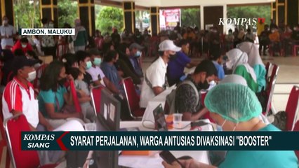 Jadi Syarat Perjalanan, 400 Orang Serbu Sentra Vaksinasi Booster di Lapangan Merdeka Ambon!