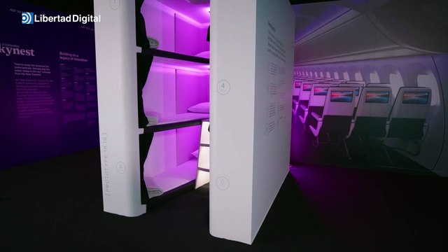 Así serán las primeras camas literas de la clase turista en avión