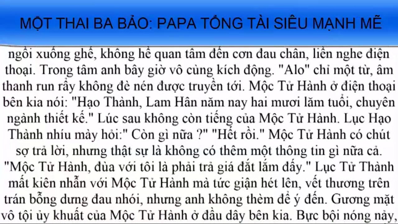 Một thai ba bảo: papa tổng tài siêu mạnh mẽ || Tập 3|| Chuyện n gôn tình