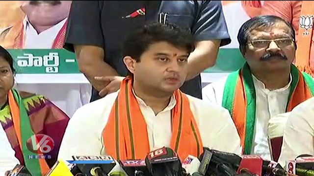 Civil Aviation Minister Jyotiraditya Scindia Visits Hyderabad Parliamentary Constituency | V6 News
