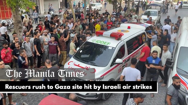 Rescuers rush to Gaza site hit by Israeli air strikes