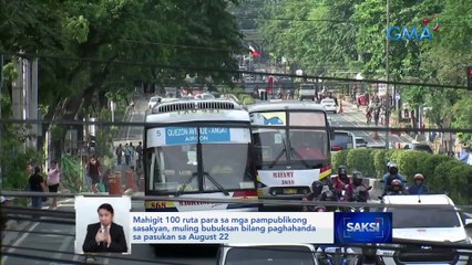 Download Video: Mahigit 100 ruta para sa mga pampublikong sasakyan, muling bubuksan bilang paghahanda sa pasukan sa August 22 | Saksi