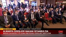 Çavuşoğlu, Alman mevkidaşı ile görüşmesi sonra ortak basın toplantısında açıklamalarda bulunuyor