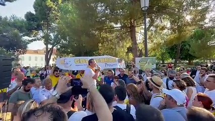 Dopo 10 giorni di cammino De Luca è arrivato a Palermo