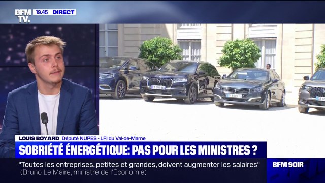 Voitures des ministres restées moteurs allumés: Un exemple de plus qui montre pourquoi il ne faut pas leur fait confiance en la matière , commente Louis Boyard (LFI-Nupes)