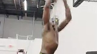 Scottie Barnes Dunks During a Workout with Brian Macon