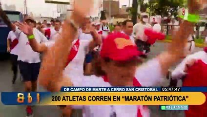 Download Video: “Maratón Patriótica”: 200 atletas llegan hasta el cerro San Cristóbal por Fiestas Patrias