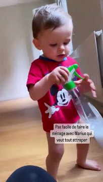 Alice Detollenaere et son fils Marius sur Instagram. Le 28 juillet 2022.