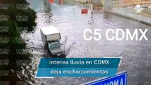 Intensa lluvia en CDMX deja encharcamientos y caídas de árboles en alcaldías