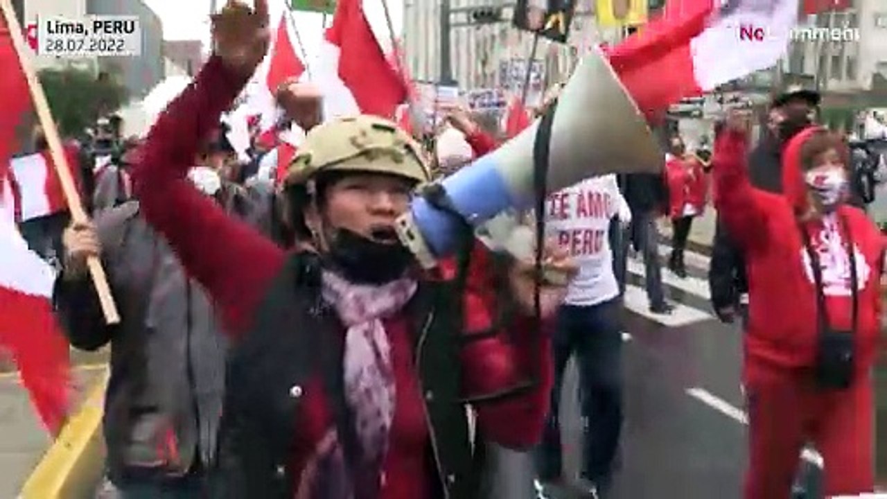 Peru: Demonstration gegen Pedro Castillo