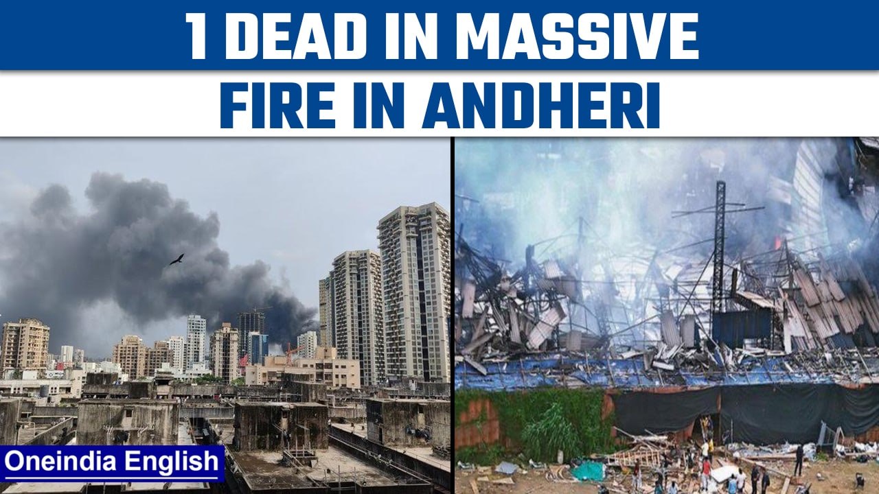 Mumbai: Massive fire breaks out at a film set in Andheri, 1 dead ...