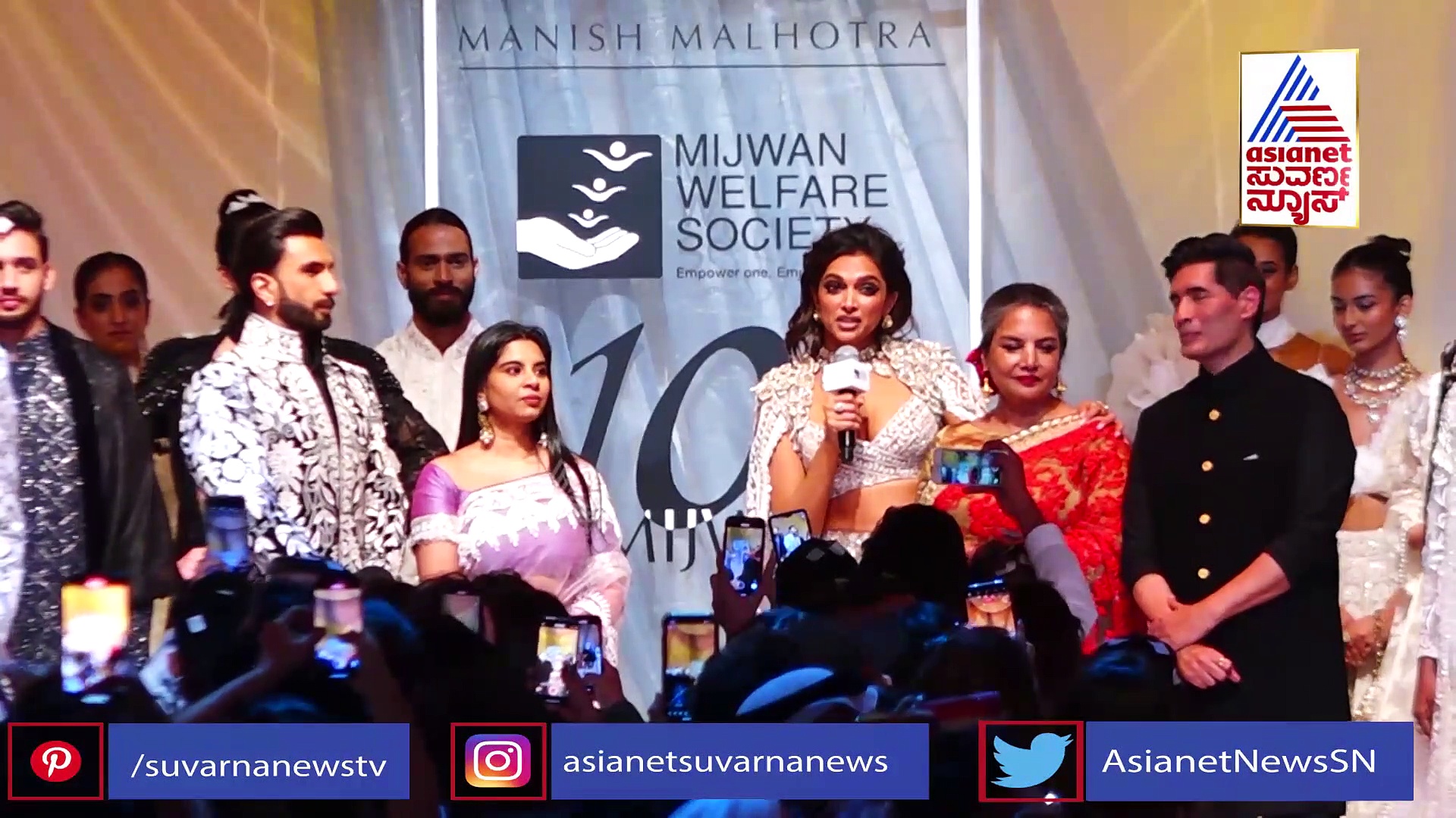 ಮಿಜ್ವಾನ್ ಫ್ಯಾಷನ್ ಶೋನಲ್ಲಿ ರಣವೀರ್-ದೀಪಿಕಾ; ರಾಯಲ್ ಲುಕ್‌‌ನಲ್ಲಿ ಮಿಂಚಿದ ದೀಪ್‌ವೀರ್