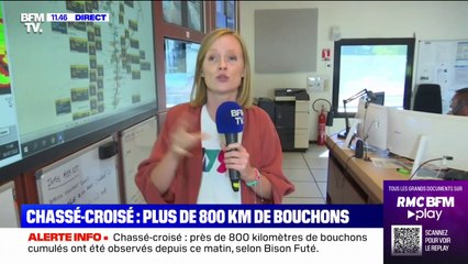 Chassé-croisé: plus de 800 km de bouchons sur les routes à la mi-journée