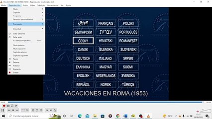 Inicio y fin del DVD de Vacaciones en Roma de 2000